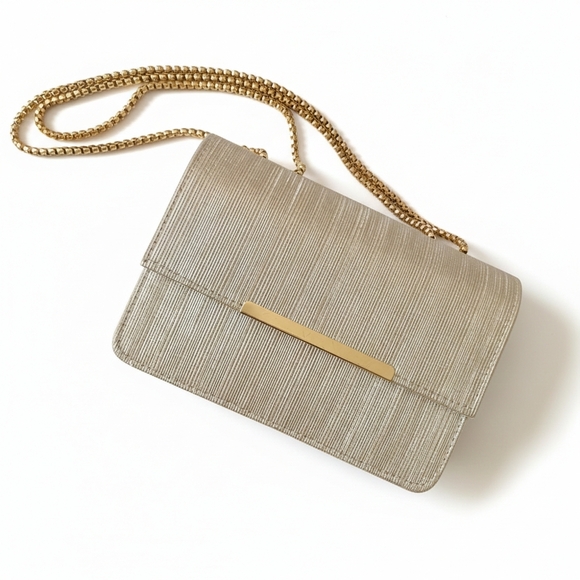 Handbags - Champagne Gold Sparkling Evening Shoulder Bag